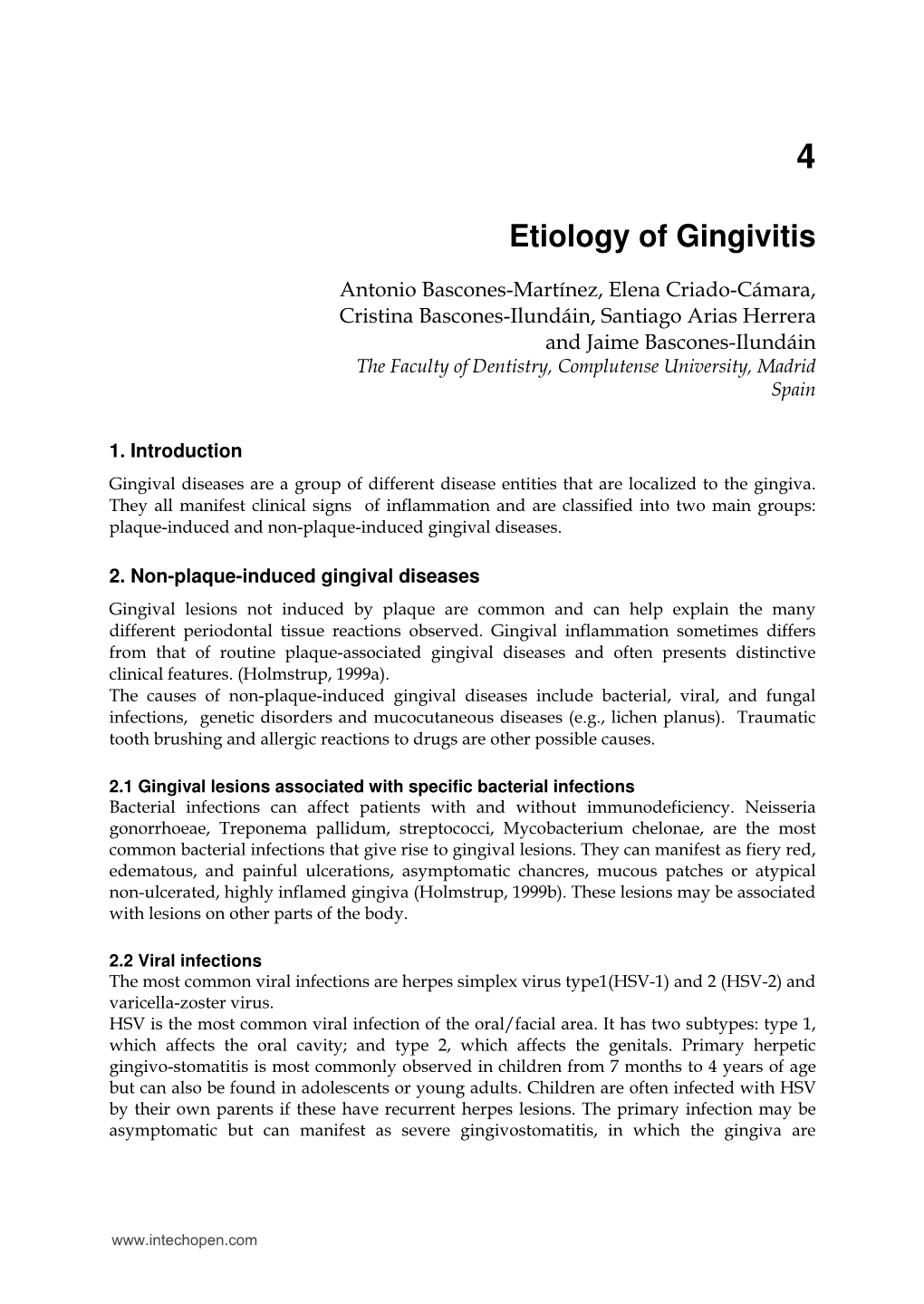 Etiology of Gingivitis