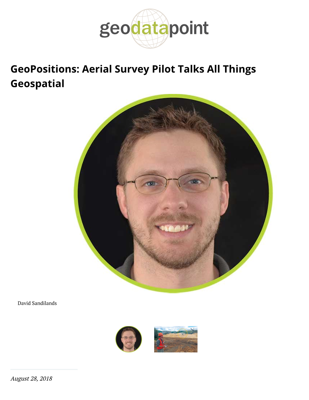 Geopositions: Aerial Survey Pilot Talks All Things Geospatial