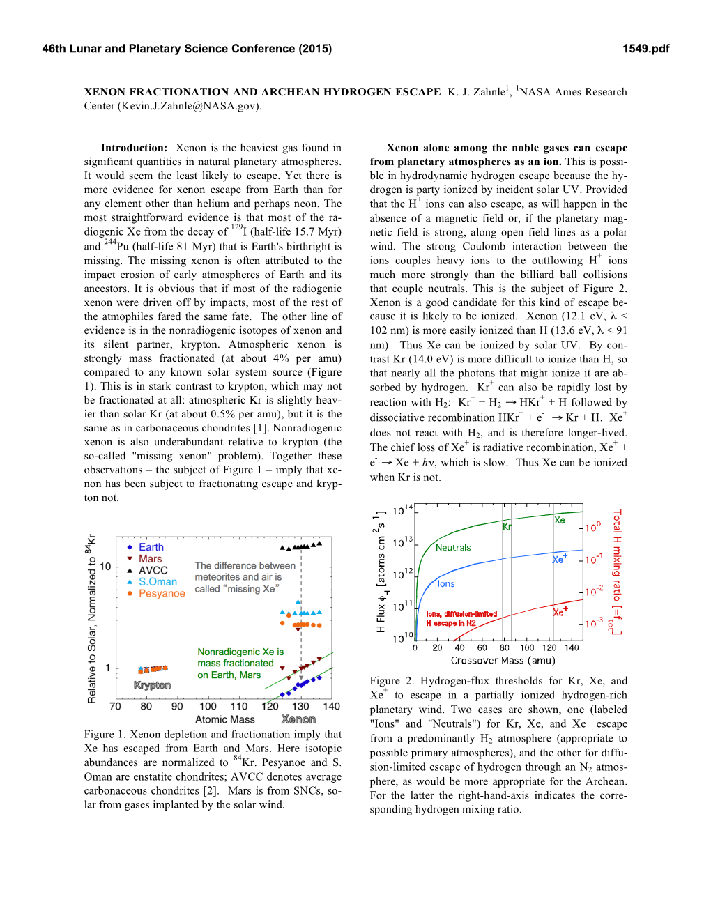 Xenon Fractionation and Archean Hydrogen Escape K