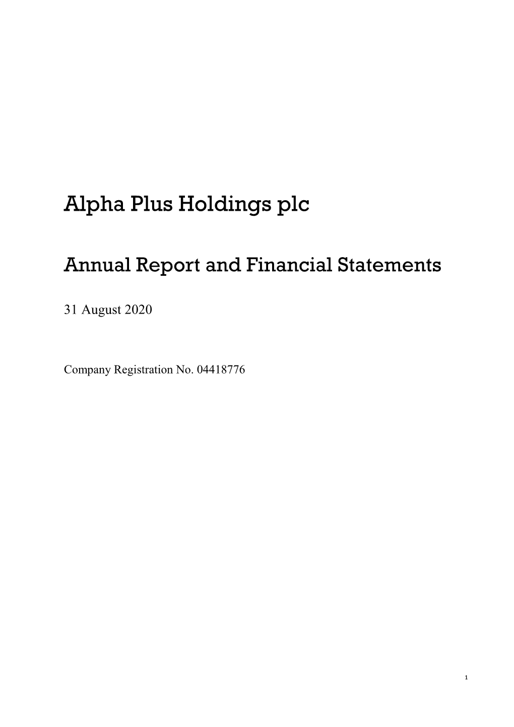 Alpha Plus Holdings Plc