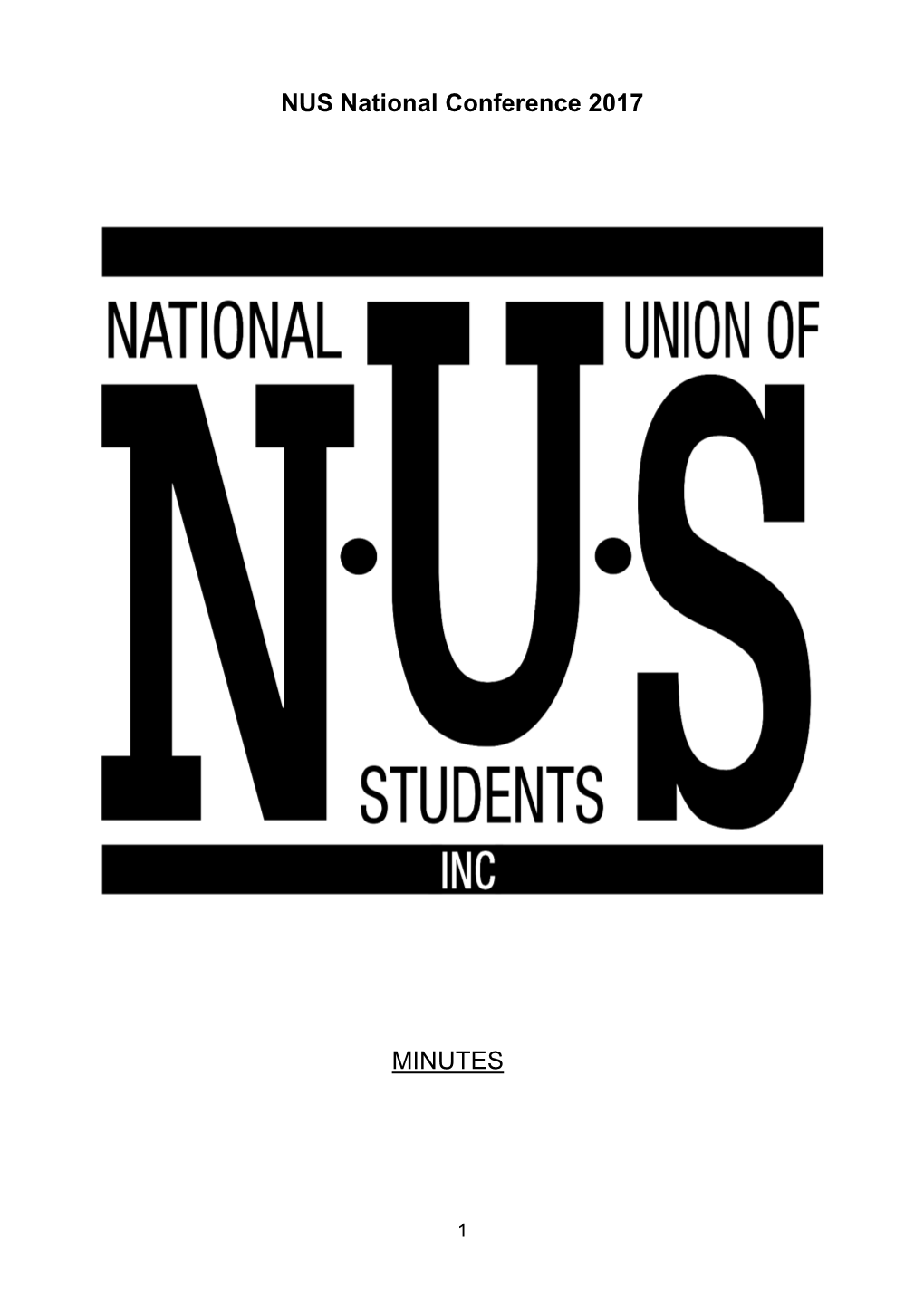 NUS National Conference 2017 MINUTES
