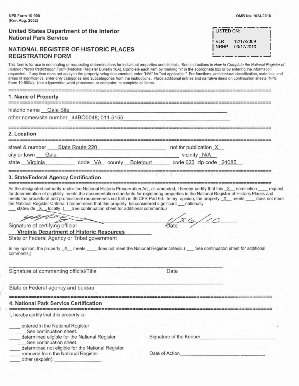 National Register Forms Template