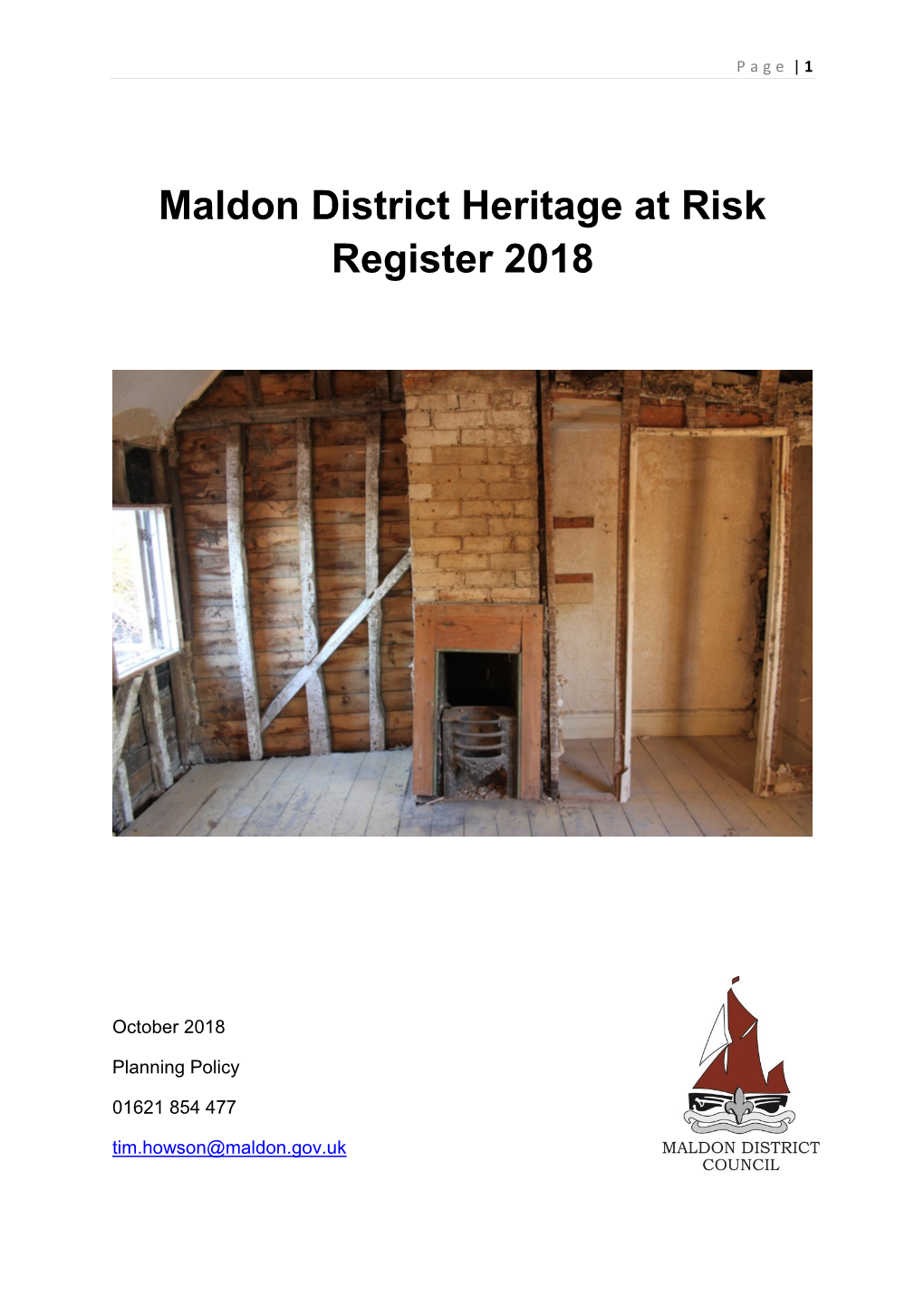 Maldon District Heritage at Risk Register 2018