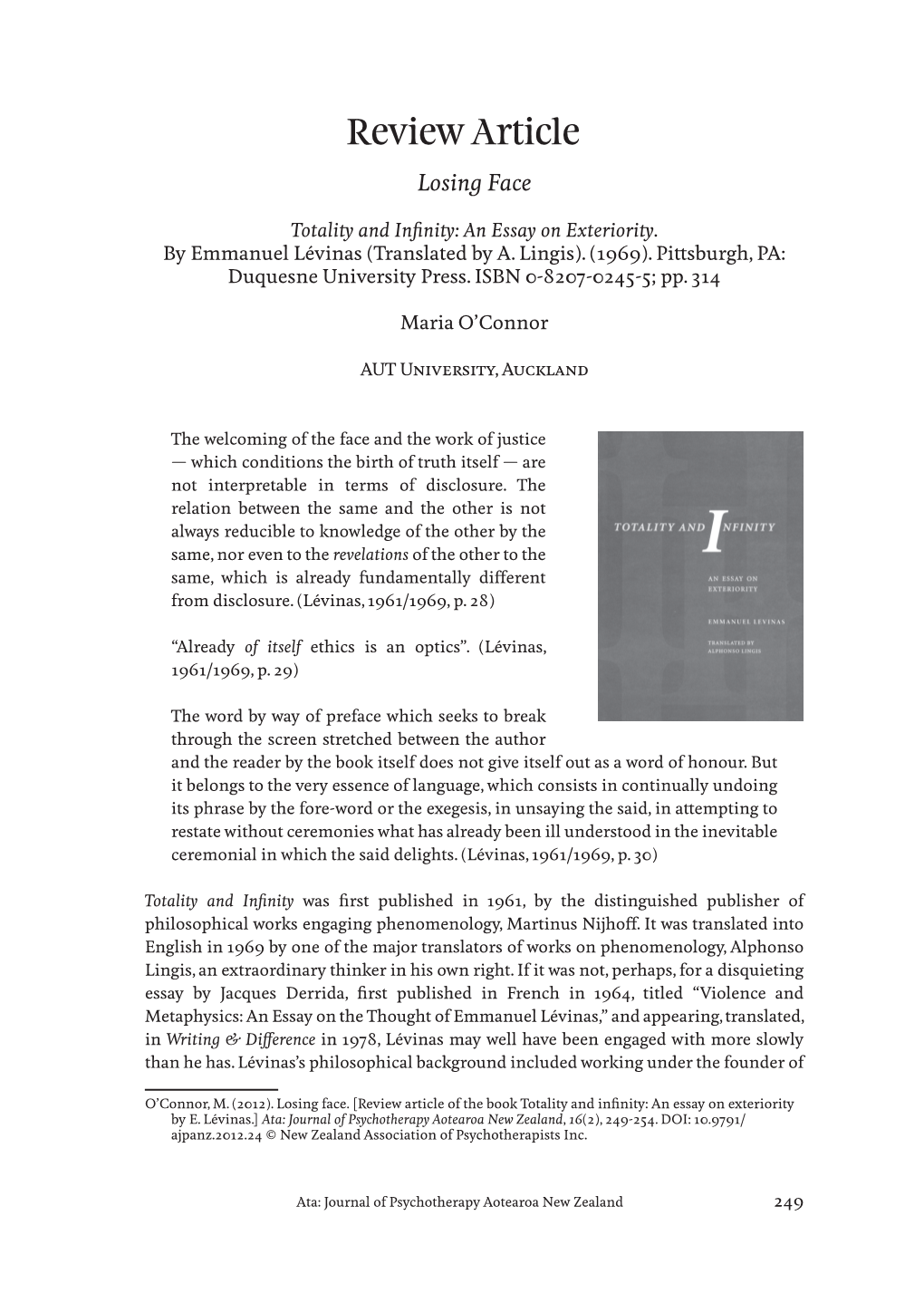 Review Article Losing Face