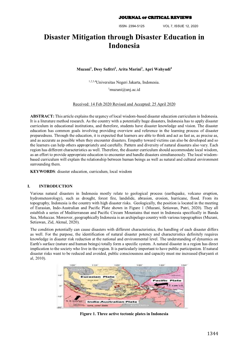 Disaster Mitigation Through Disaster Education in Indonesia