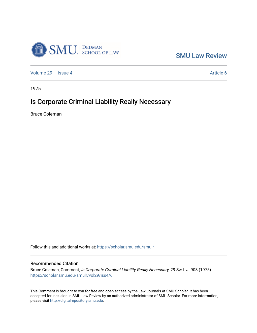 Is Corporate Criminal Liability Really Necessary