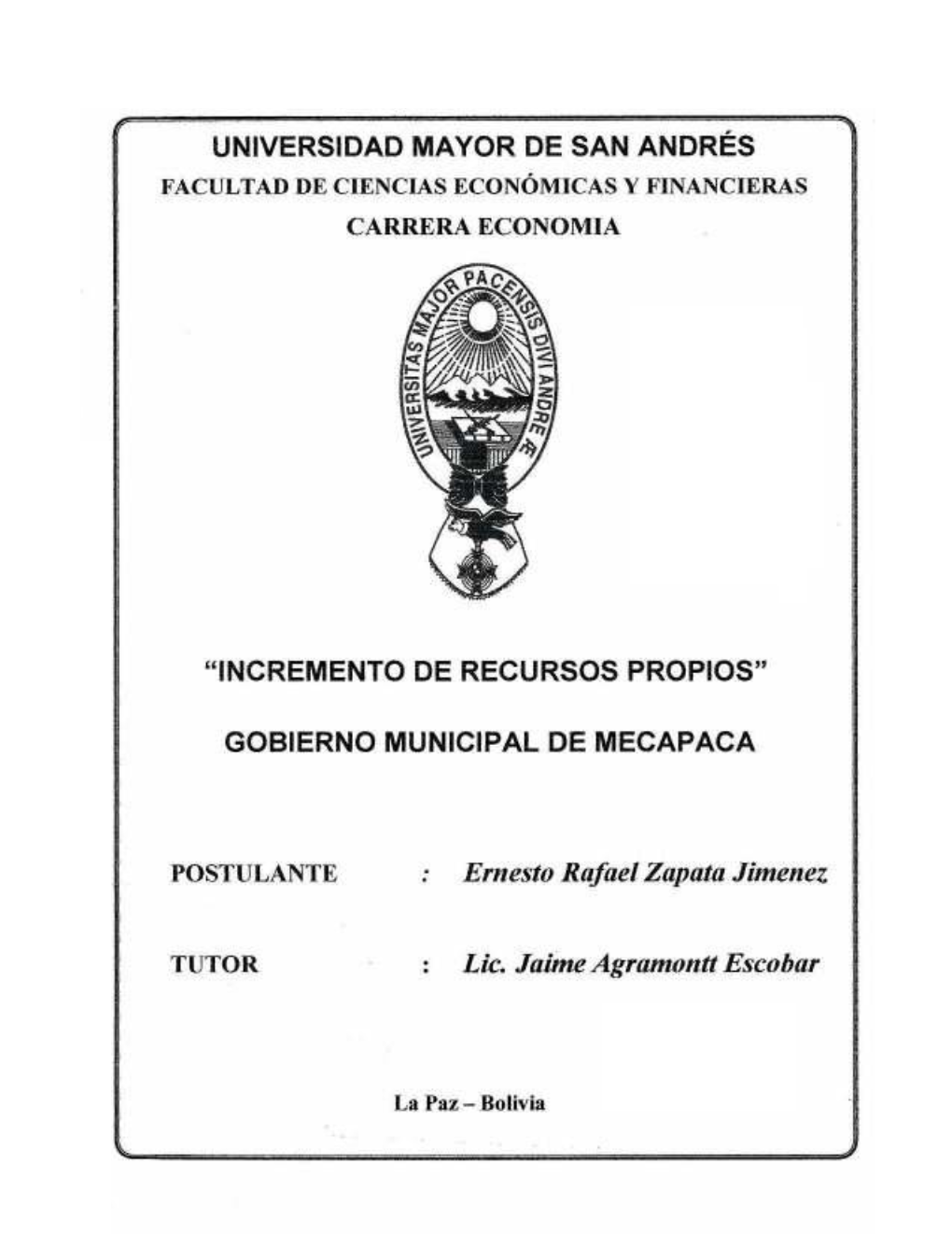 Gobierno Municipal De Mecapaca