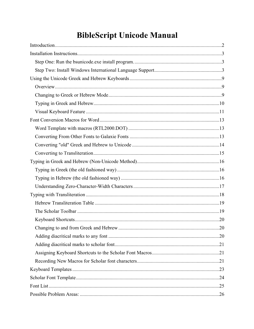 Biblescript Unicode Manual Introduction