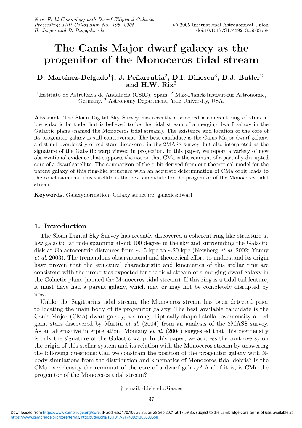 The Canis Major Dwarf Galaxy As the Progenitor of the Monoceros Tidal Stream