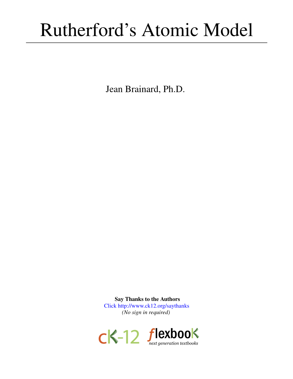 Rutherford's Atomic Model