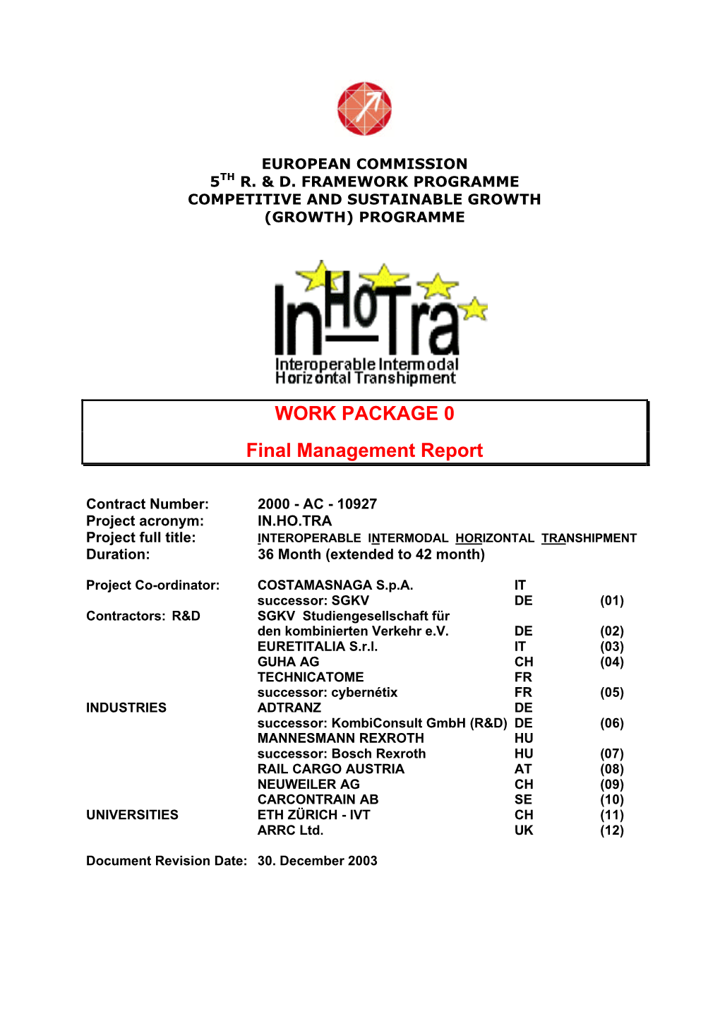INHOTRA Final Report