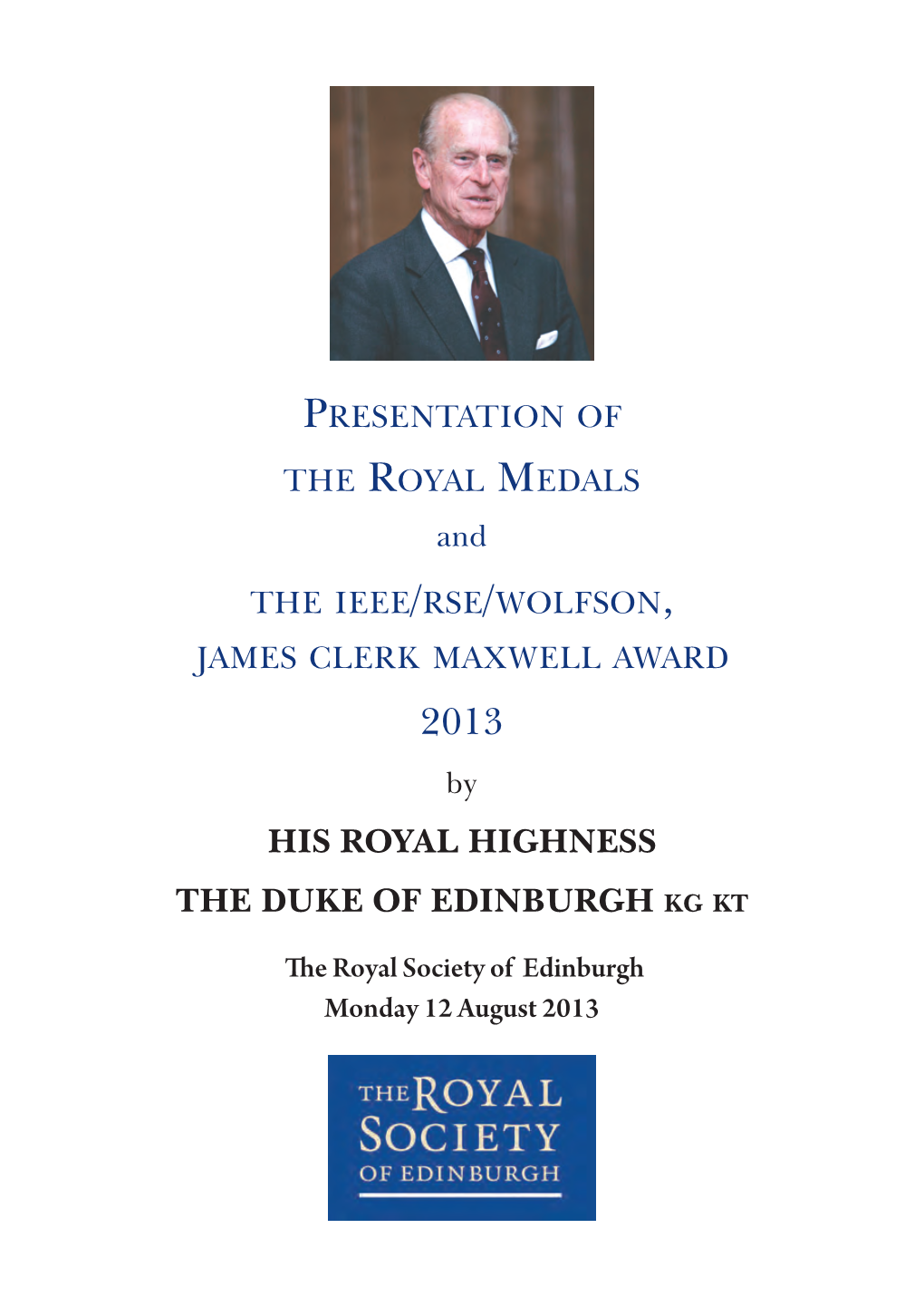 Royal Medals Programme 2013