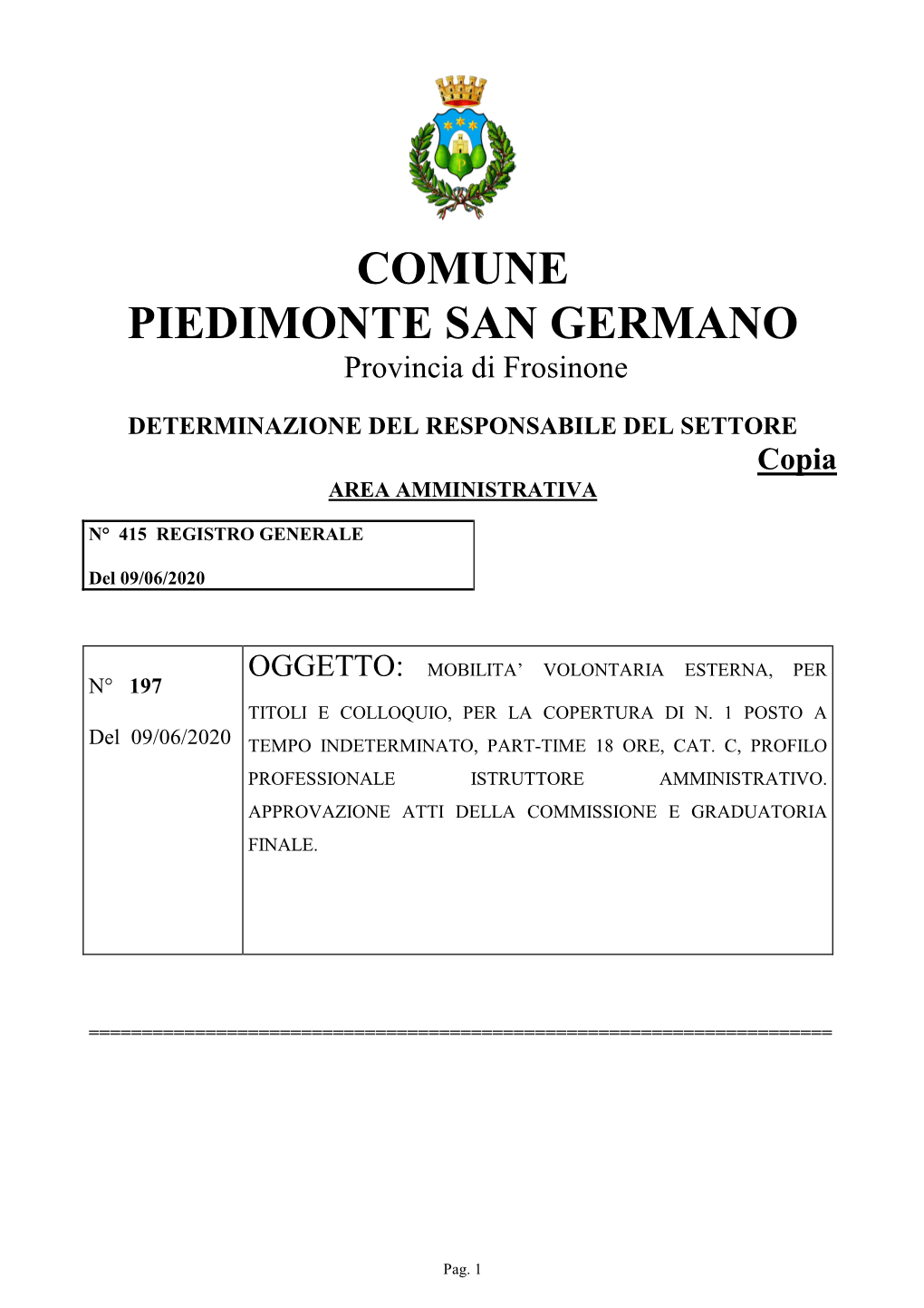 Comune Piedimonte San Germano