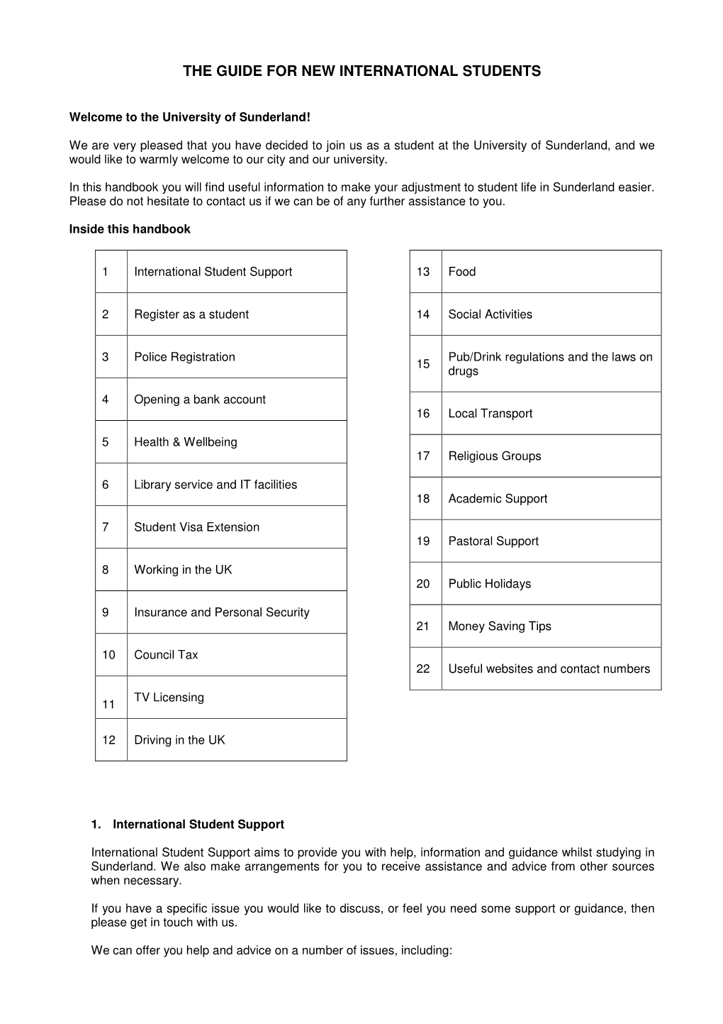 The Guide for New International Students