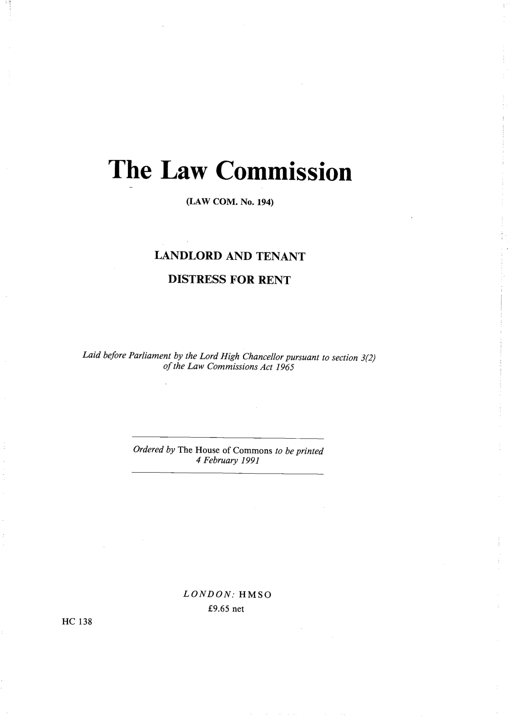 The Law Commission - (LAW COM