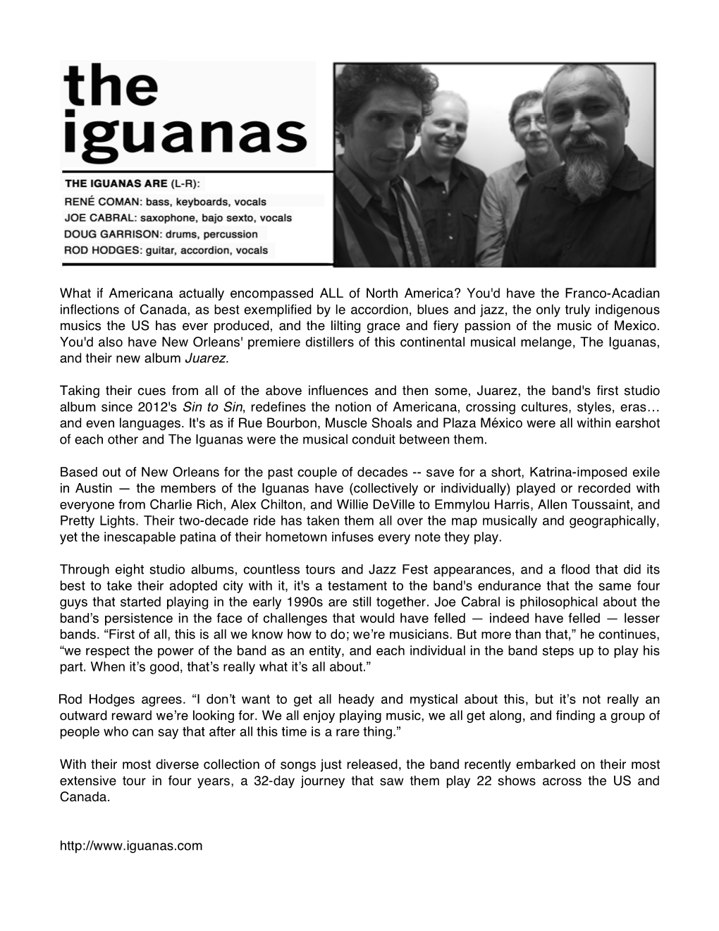 Iguanas, and Their New Album Juarez