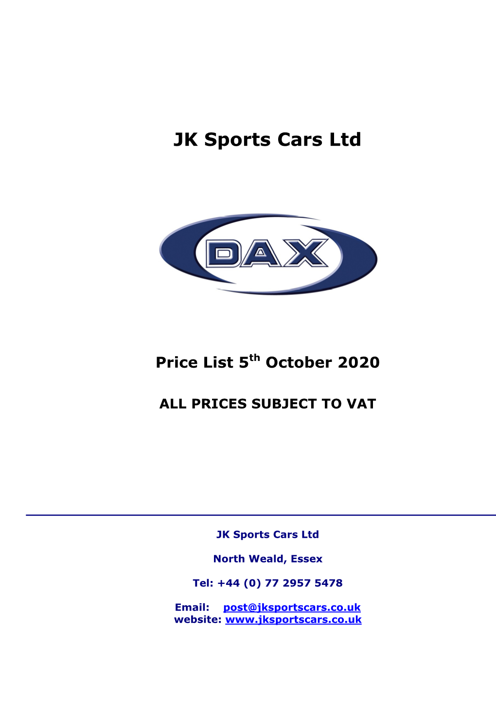 JK Sports Cars Ltd