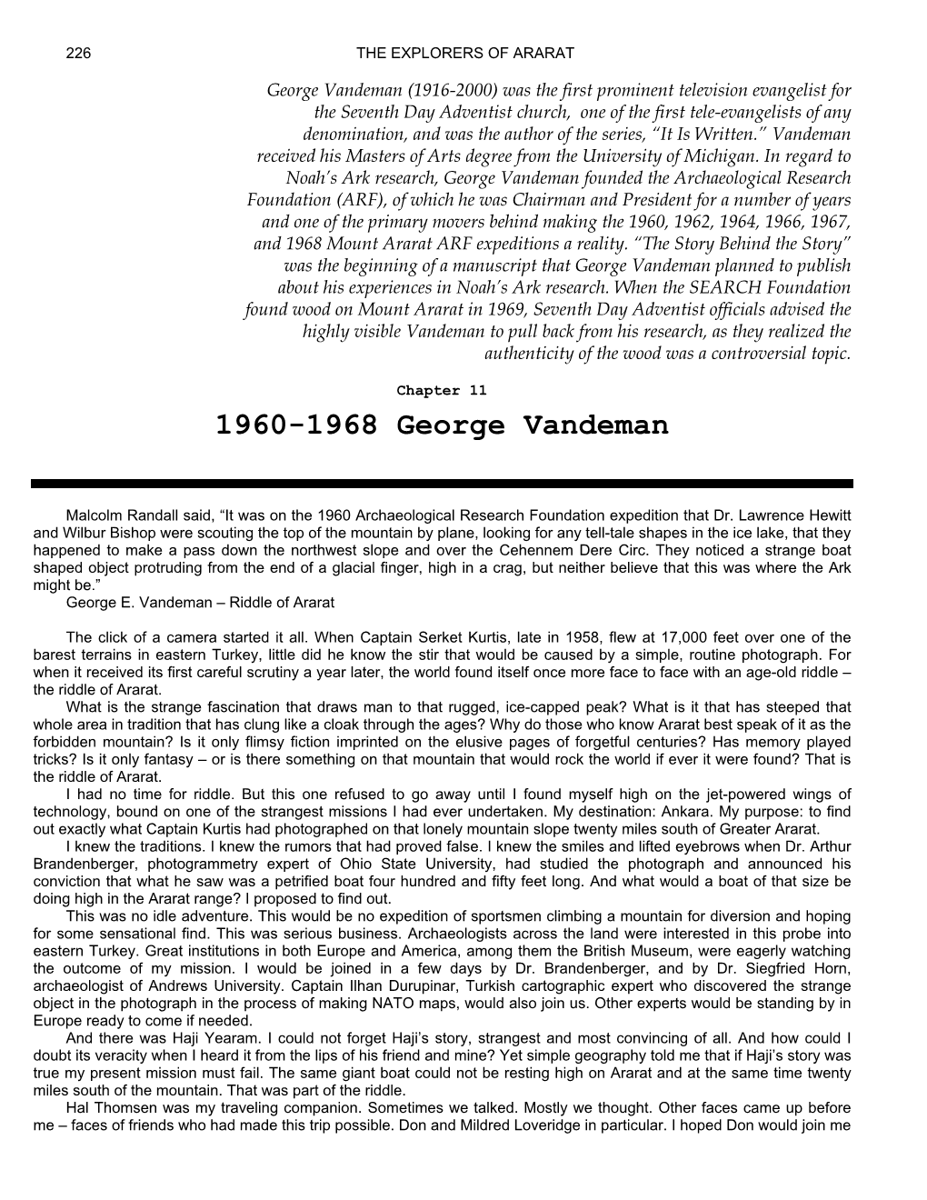 1960-1968 George Vandeman