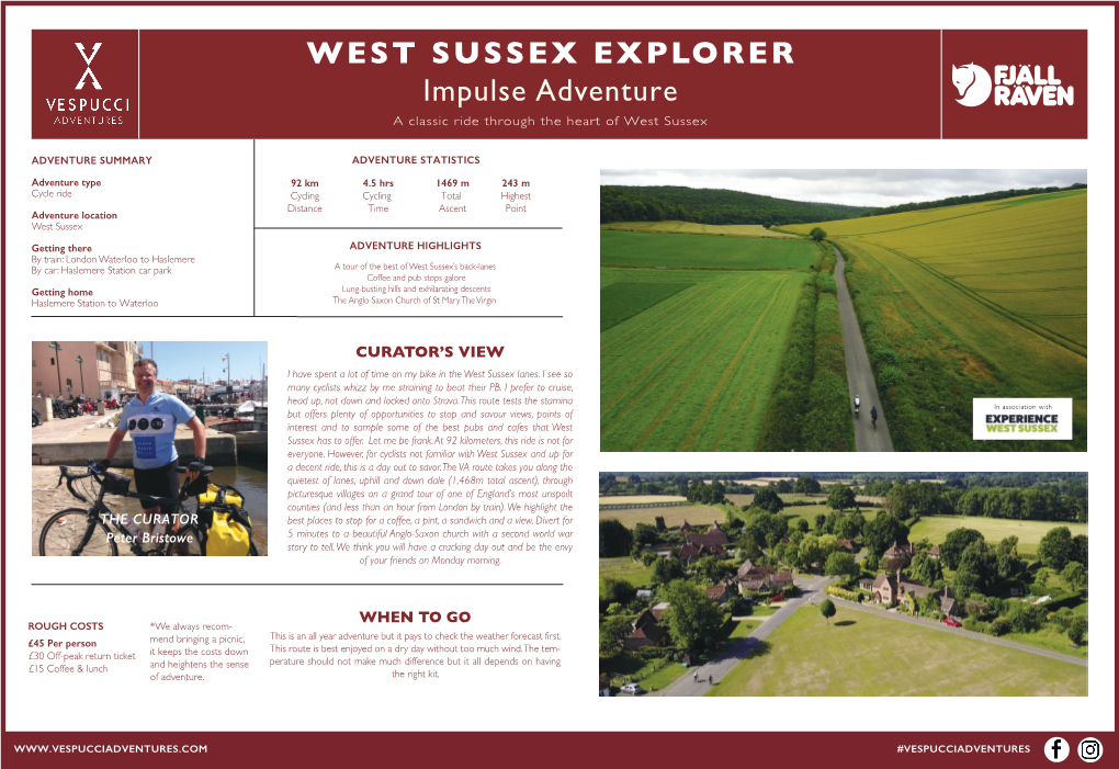 WEST SUSSEX EXPLORER Impulse Adventure a Classic Ride Through the Heart of West Sussex