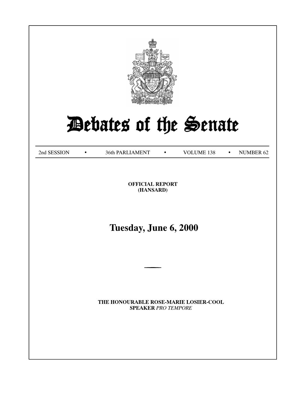 Tuesday, June 6, 2000