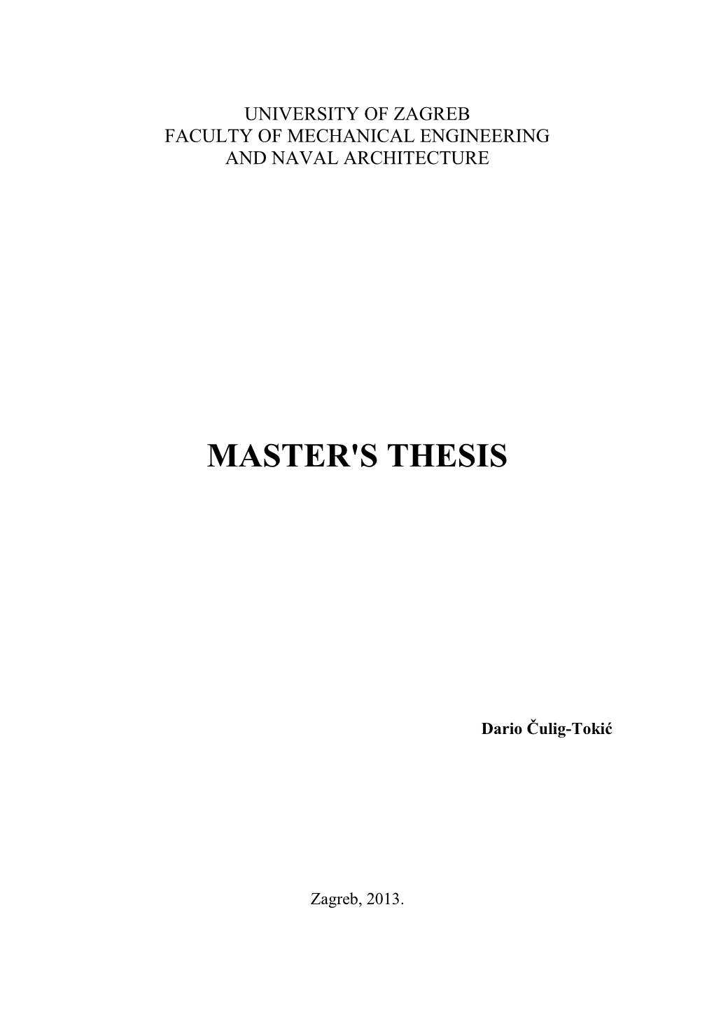 Master's Thesis