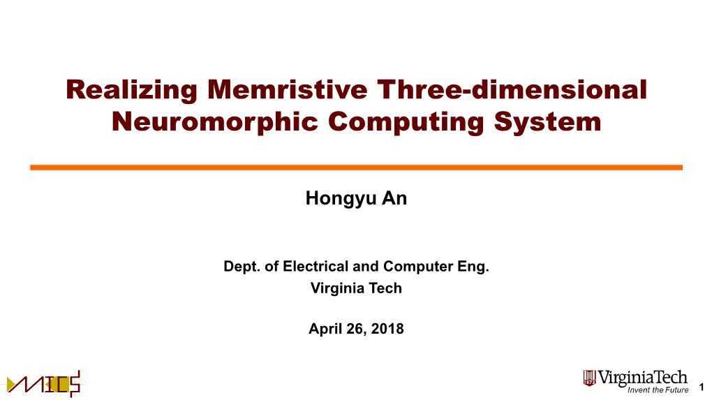 Realizing Memristive Three-Dimensional Neuromorphic Computing System