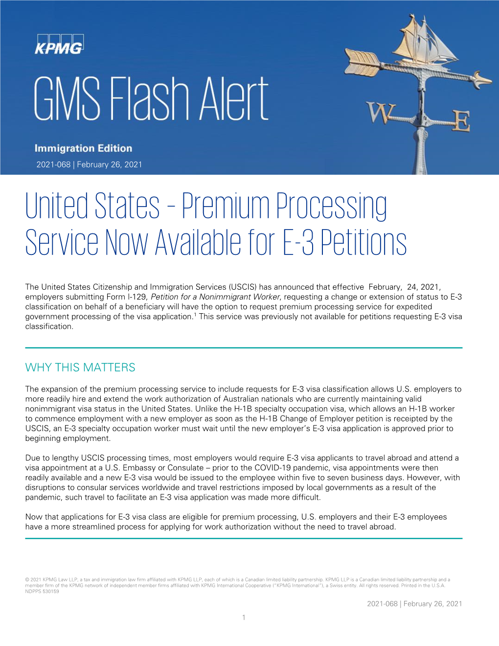 GMS Flash Alert 2021-068 United States – Premium