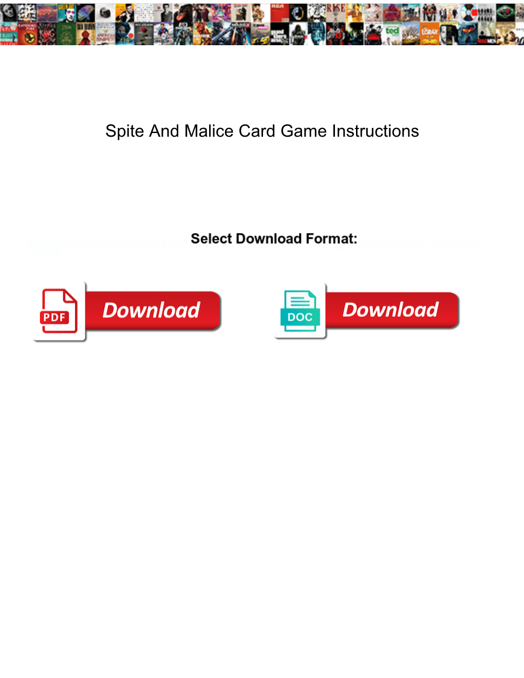 Spite and Malice Card Game Instructions