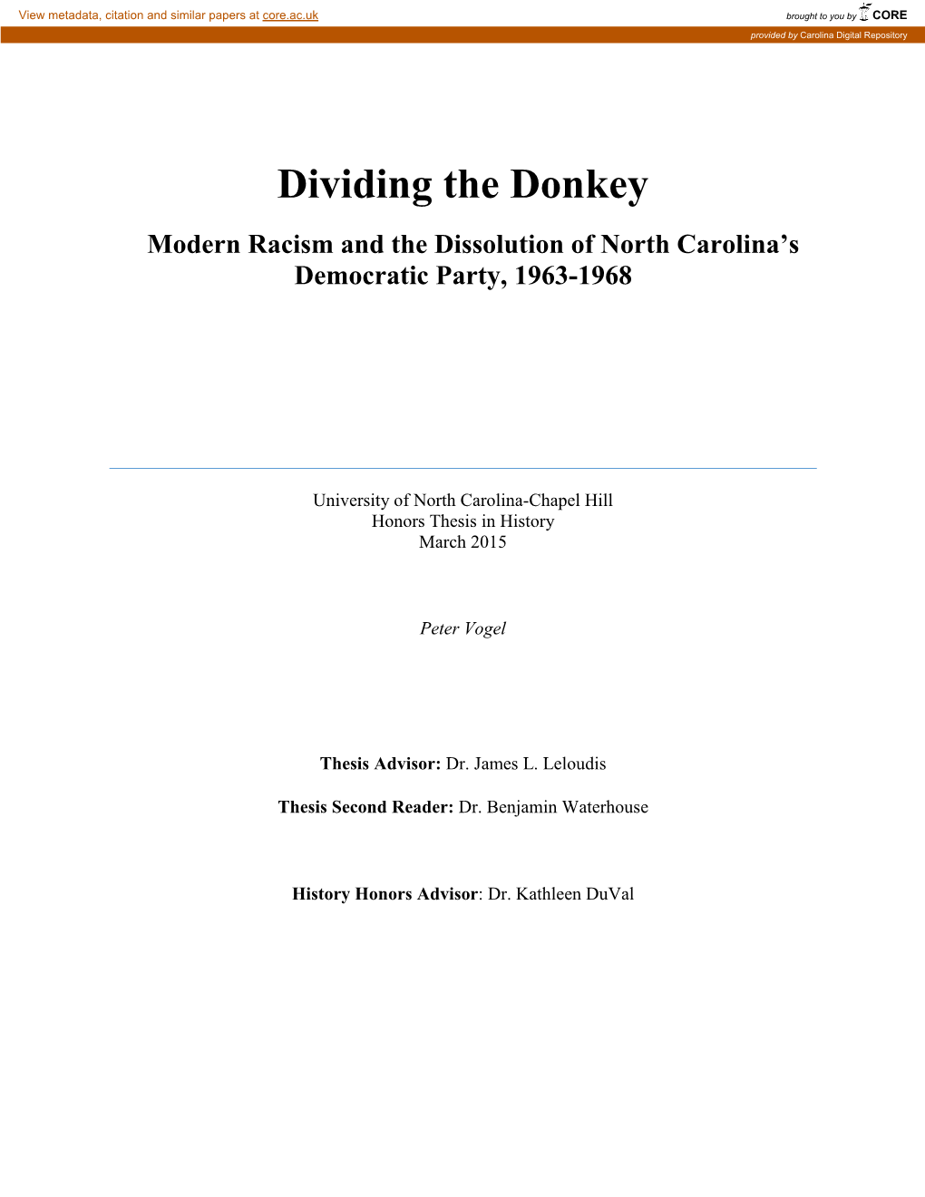 Dividing the Donkey