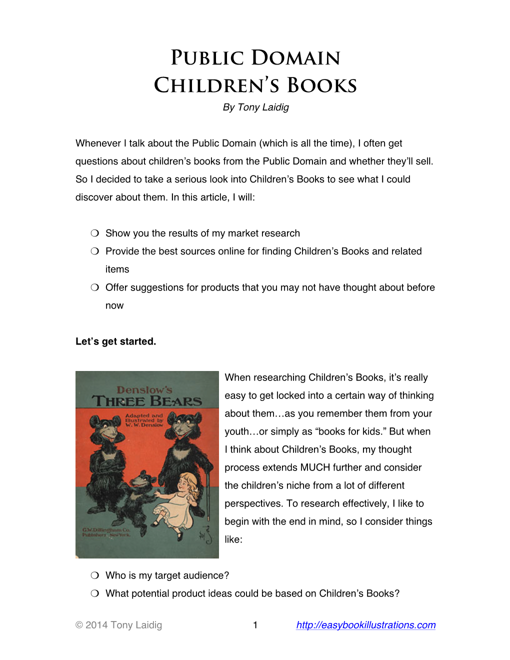 Public Domain Children's Books