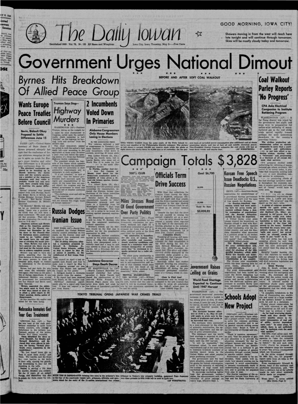 Daily Iowan (Iowa City, Iowa), 1946-05-09