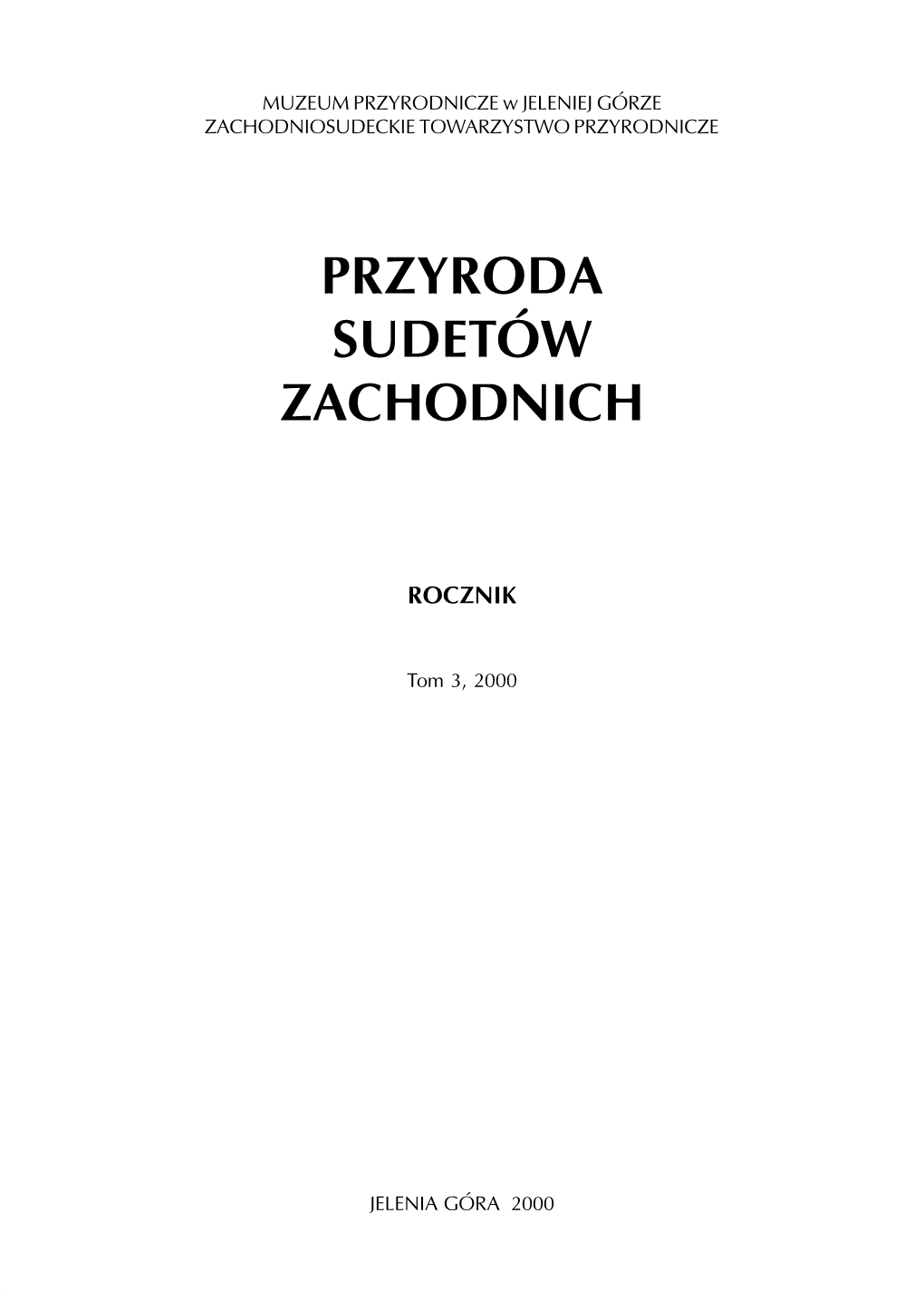 Przyroda Sudetów Zachodnich