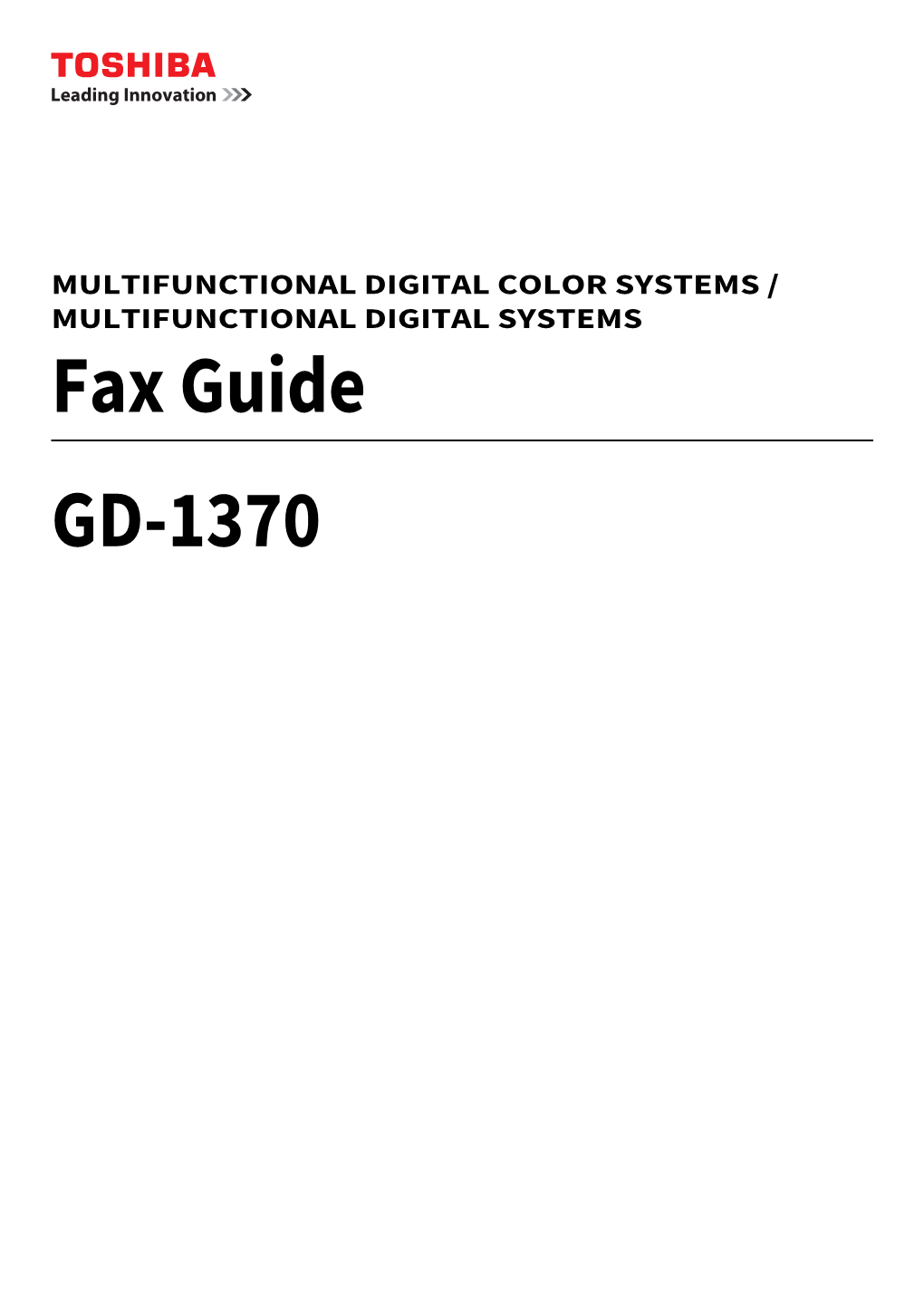 Fax Guide GD-1370