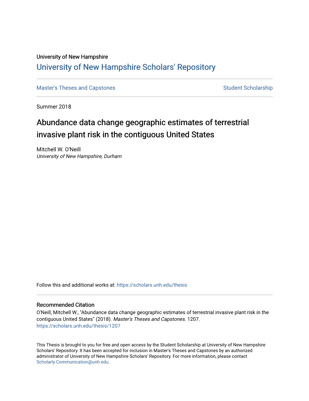 Abundance Data Change Geographic Estimates of Terrestrial Invasive Plant Risk in the Contiguous United States