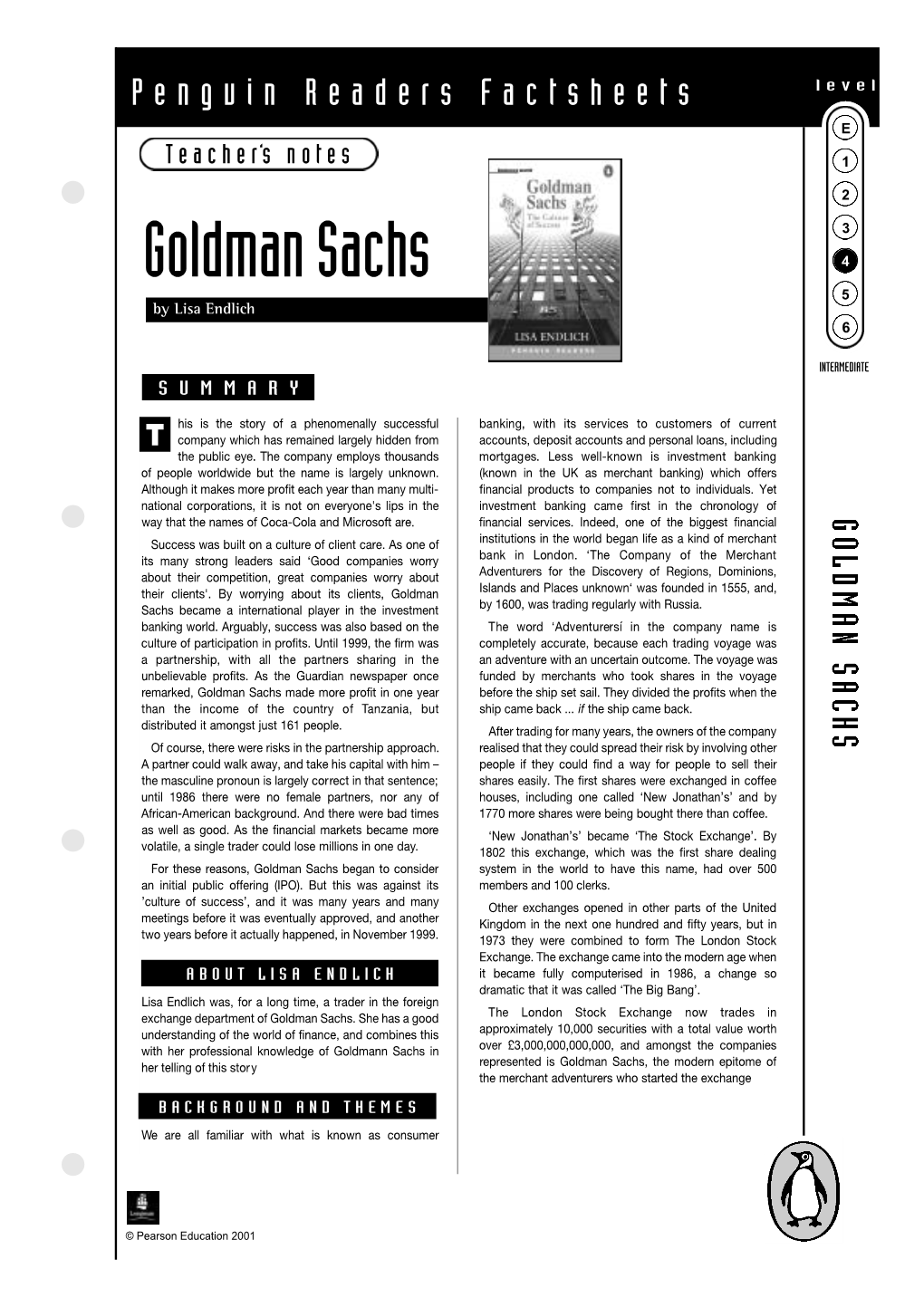 Goldman Sachs 4 5 by Lisa Endlich 6