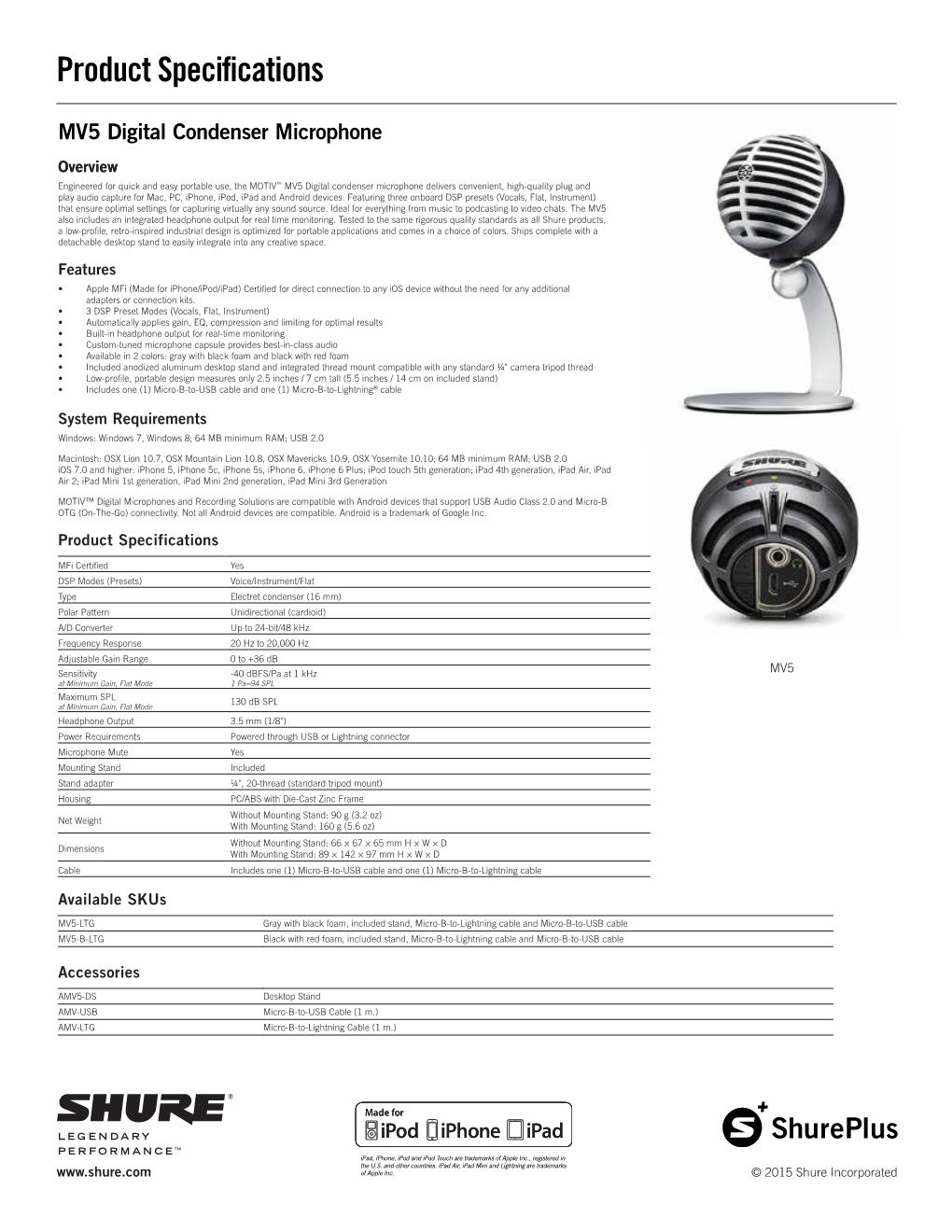 Product Specifications