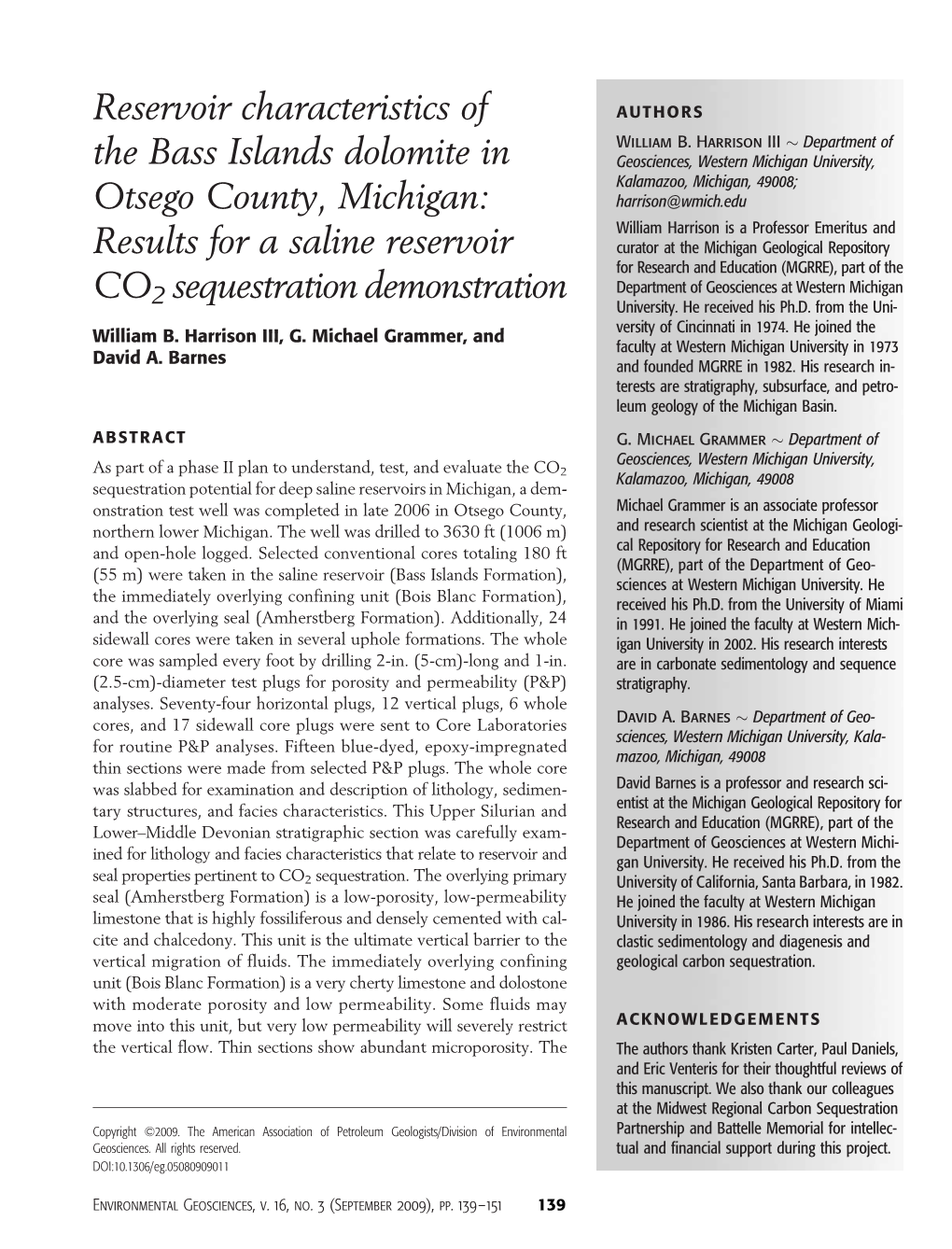 Reservoir Characteristics of the Bass Islands Dolomite in Otsego County