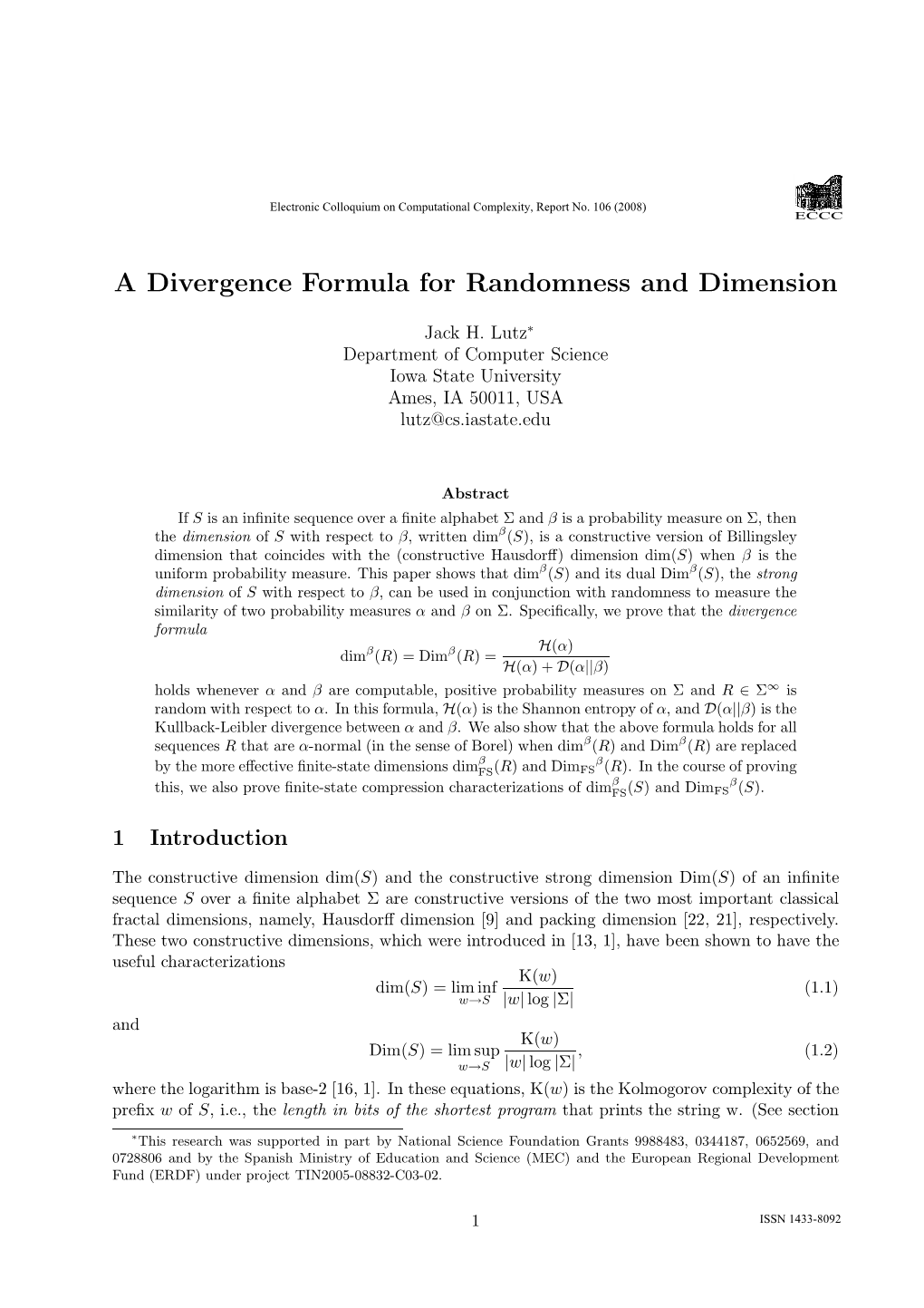 A Divergence Formula for Randomness and Dimension