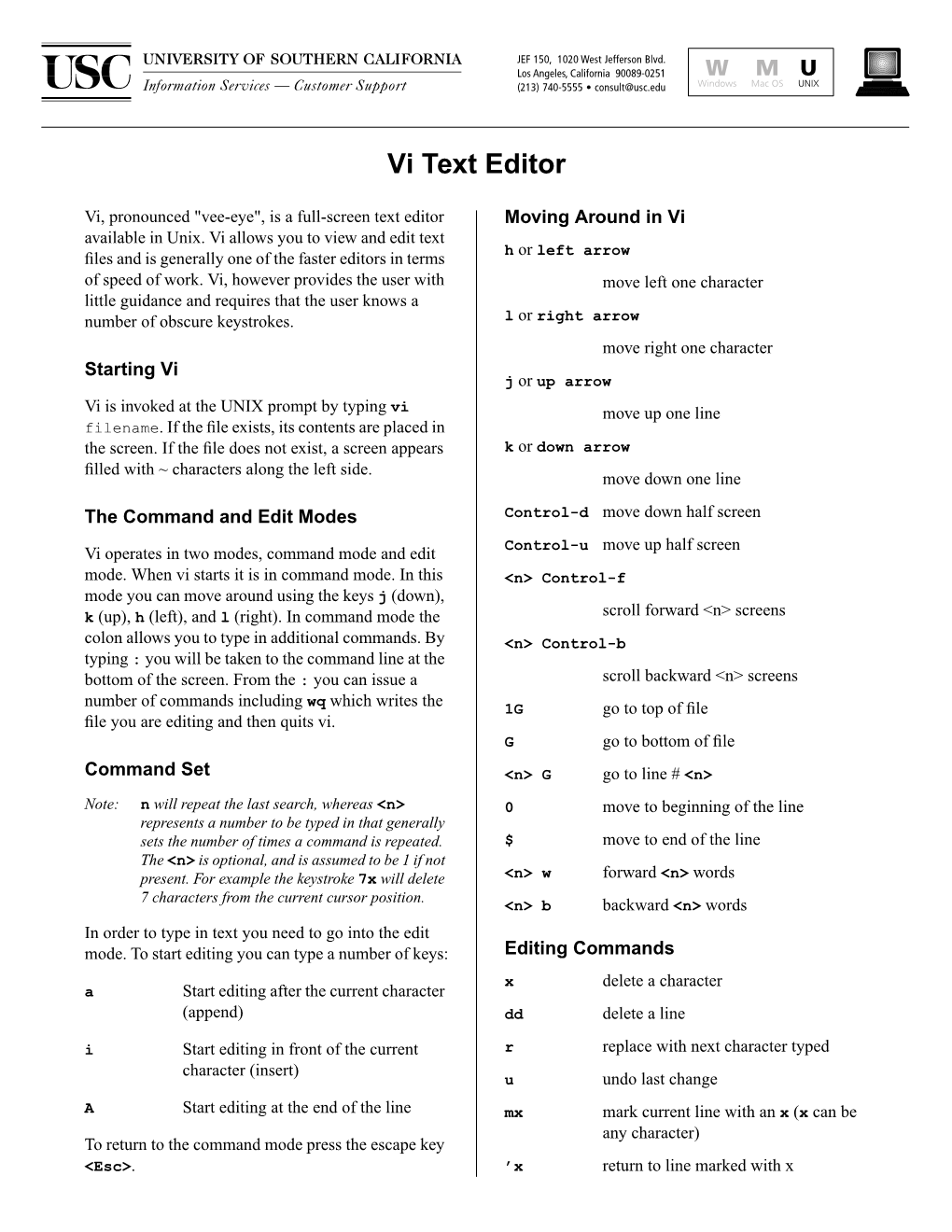 Vi Text Editor