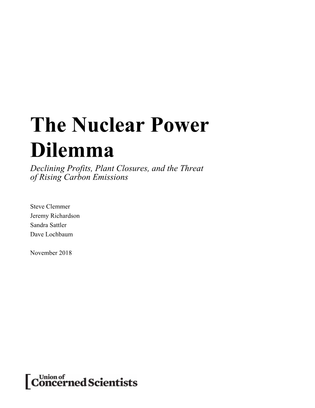 The Nuclear Power Dilemma Declining Profits, Plant Closures, and the Threat of Rising Carbon Emissions