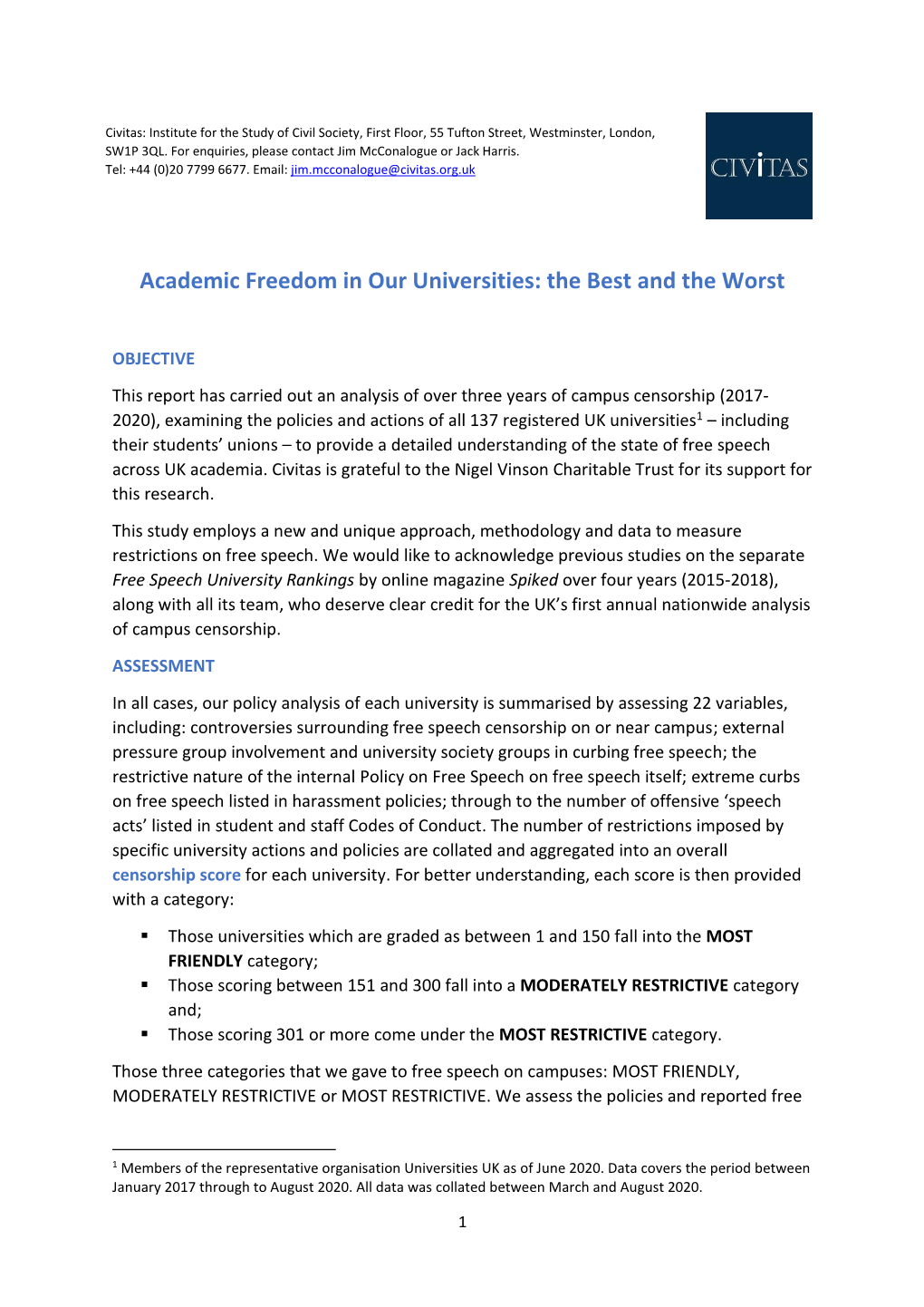 Academic Freedom in Our Universities: the Best and the Worst