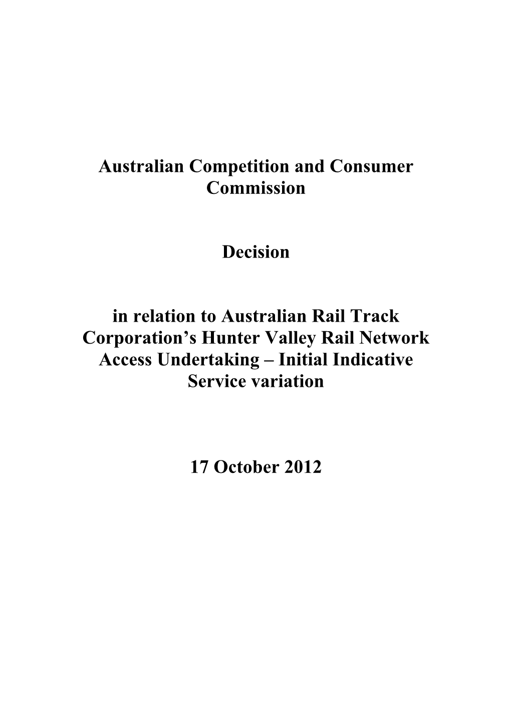 Australian Competition and Consumer Commission s1
