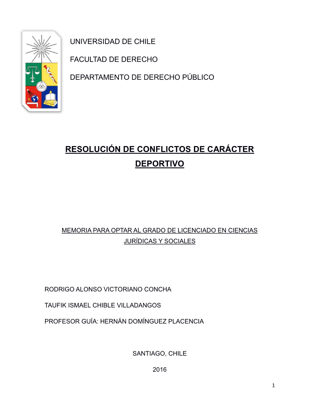 Resolución De Conflictos De Carácter Deportivo