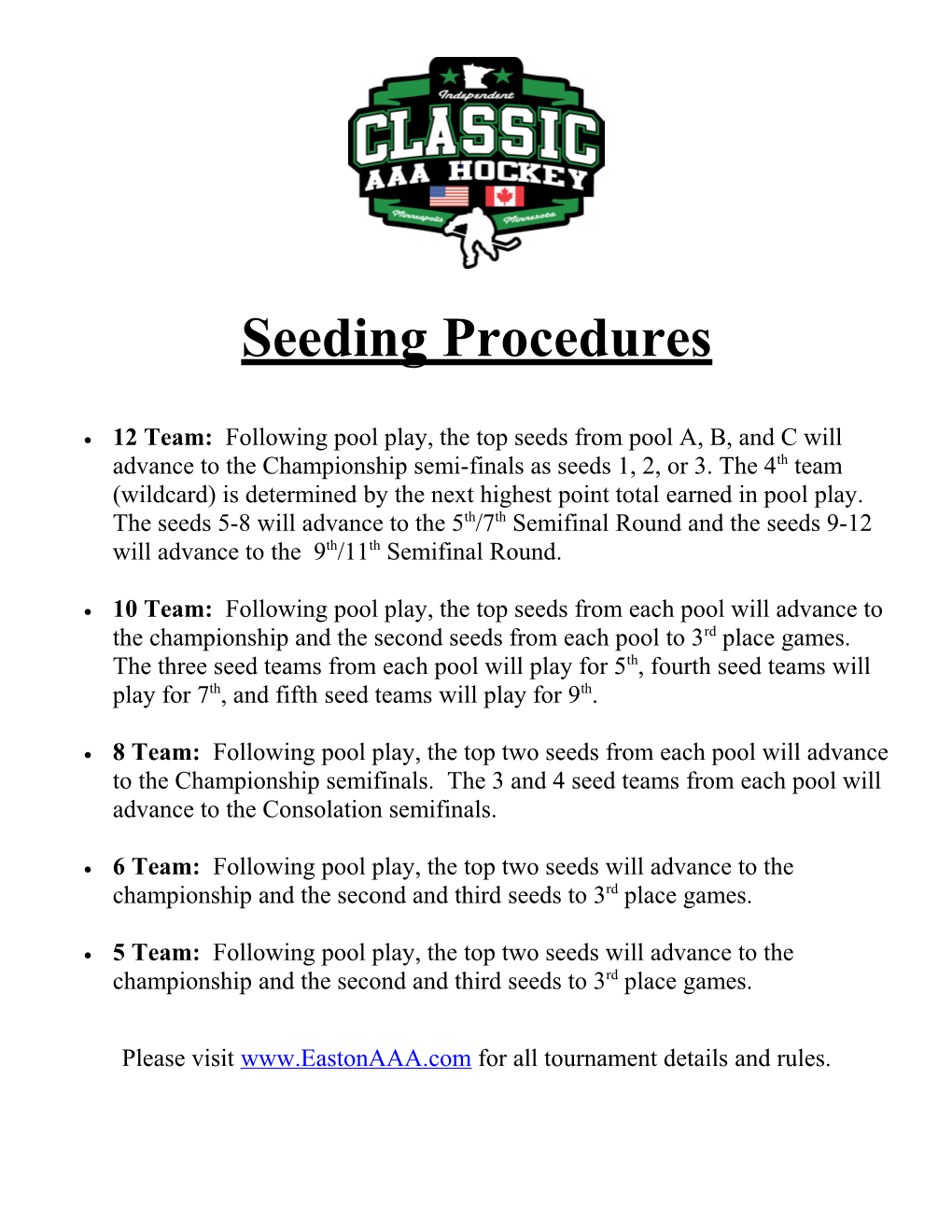 Seeding Procedures