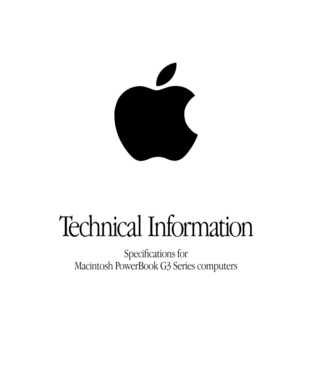 Specifications for Macintosh Powerbook G3 Series Computers