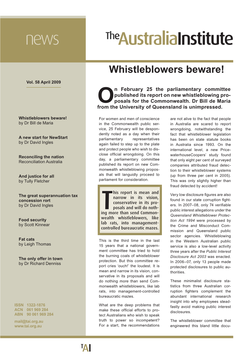 Whistleblowers Beware!