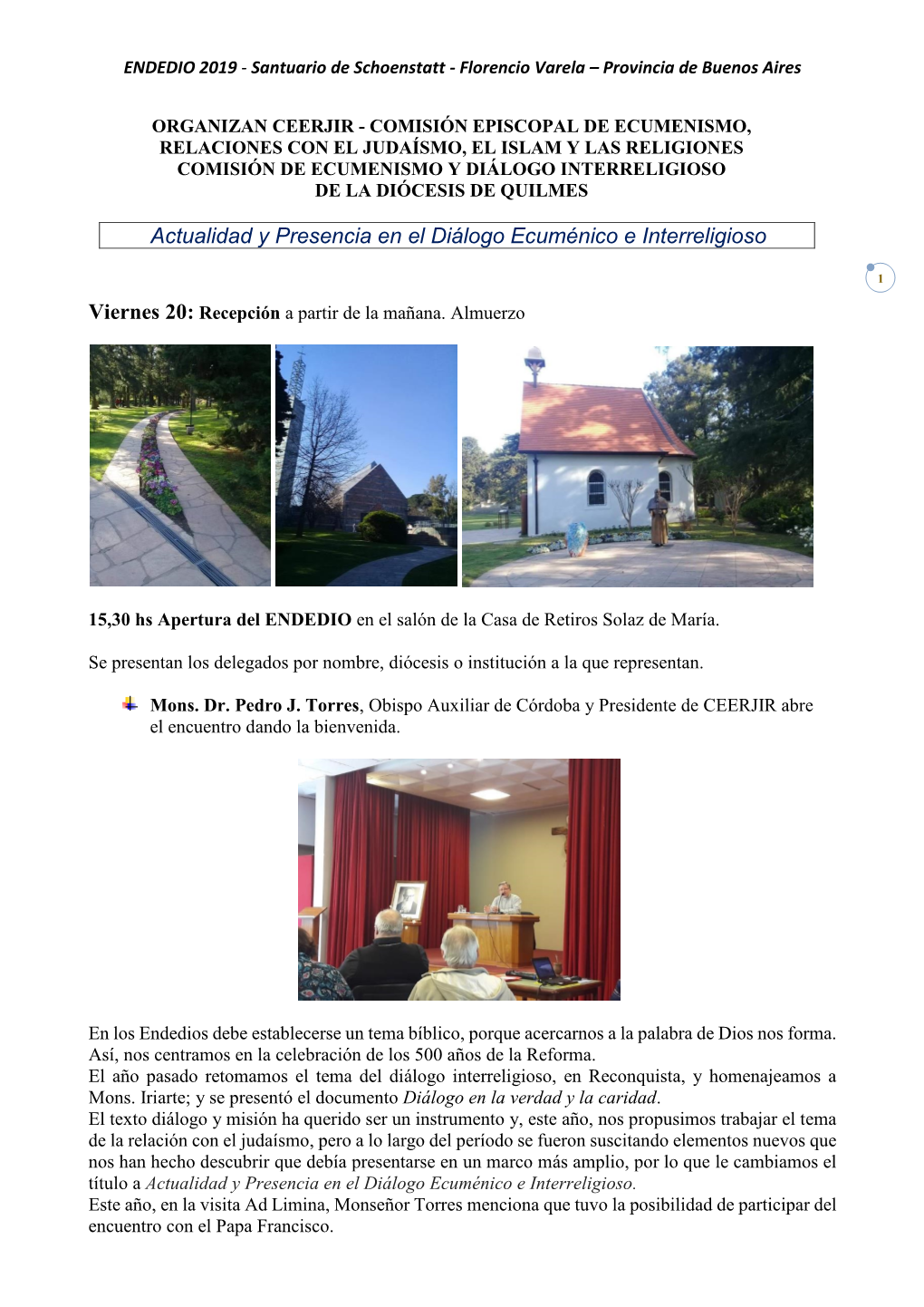 ENDEDIO 2019 - Santuario De Schoenstatt - Florencio Varela – Provincia De Buenos Aires