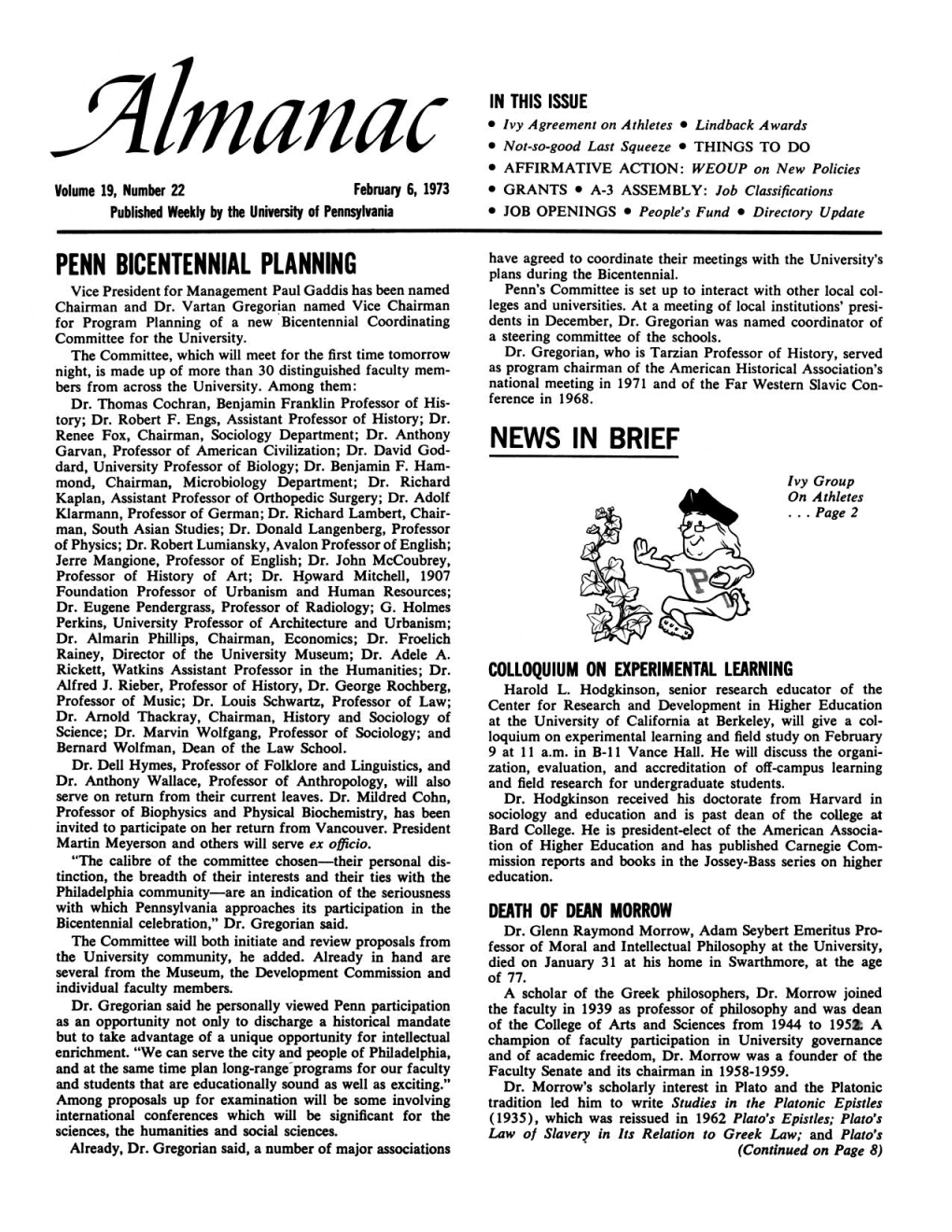 Almanac, 02/06/73, Vol. 19, No. 22