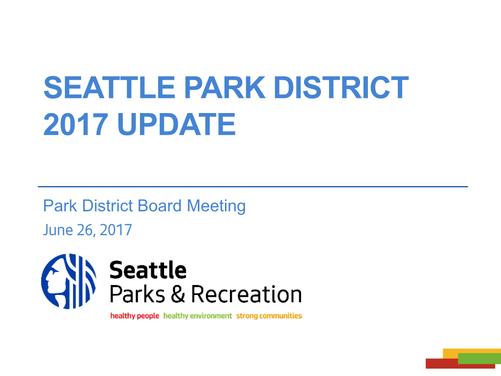 Park District Update