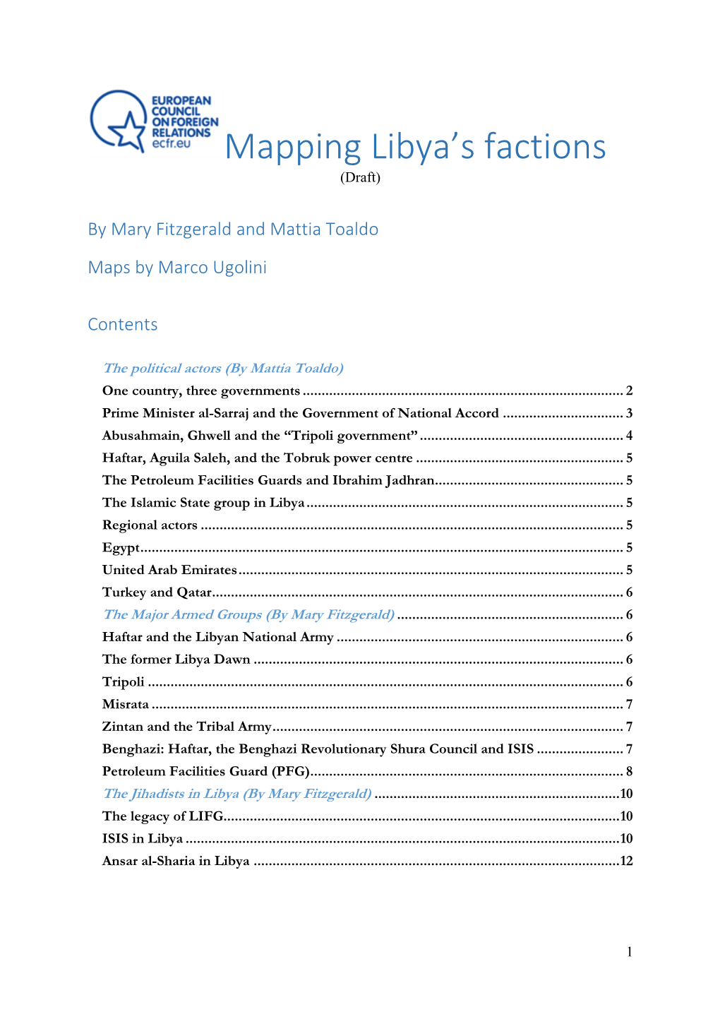 Mapping Libya's Factions